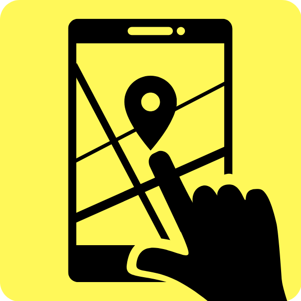 地図をタップするだけ